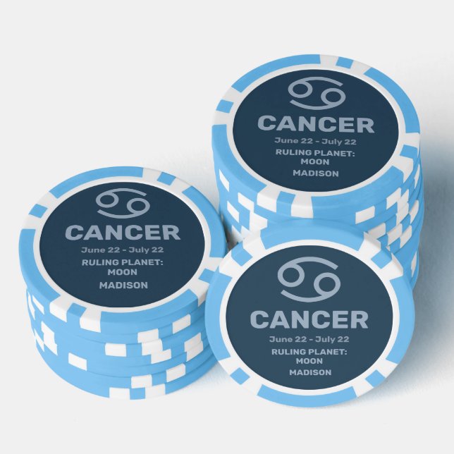 Individuelle Name/Text-Zodiakarzinom Pokerchips (Stapel)