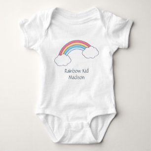 Individuelle Name-/Textrainbow-Kinderkleidung Baby Strampler