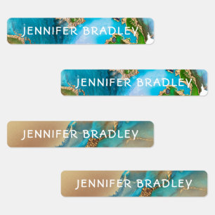 Individuelle Name Textured Earth Personalisiert Be Etiketten