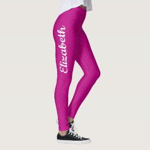 Individuelle Name Textvorlage wird in neuem Rosa a Leggings