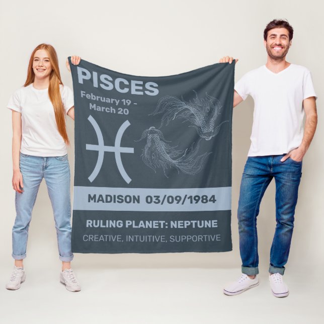 Individuelle Name-/Textzeichen Fleecedecke (Beispiel)