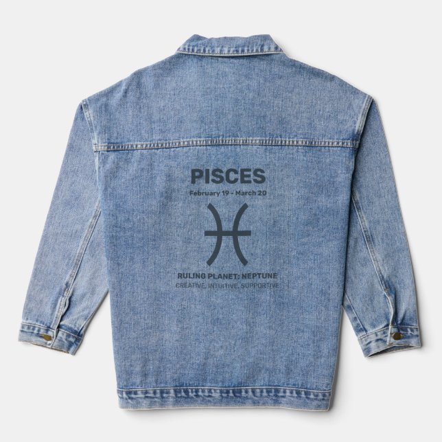 Individuelle Name-/Textzeichen Jeansjacke (Rückseite)