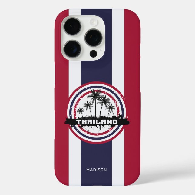 Individuelle Name Thailand Colors Case-Mate iPhone Hülle (Rückseite)
