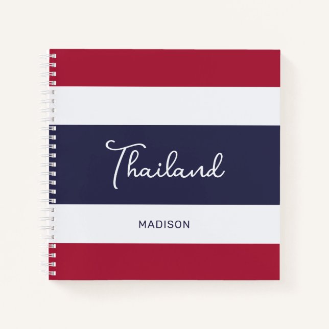 Individuelle Name Thailand Colors Notizbuch (Vorderseite)