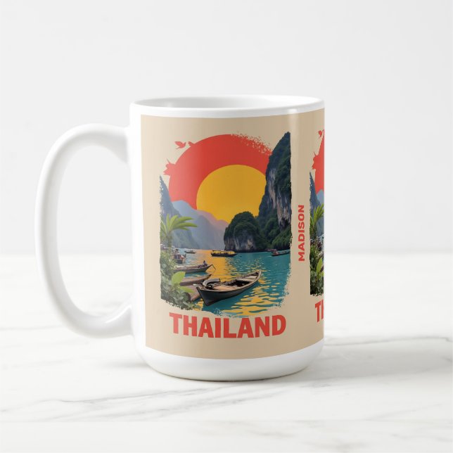 Individuelle Name Thailand Kaffeetasse (Links)