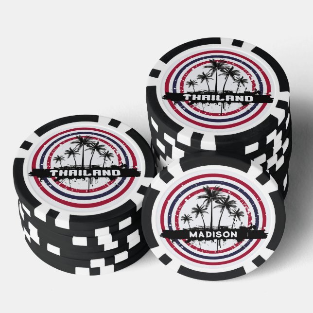 Individuelle Name Thailand Pokerchips (Stapel)