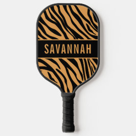 Individuelle Name Tiger Animal Print Muster Classi Pickleball Schläger