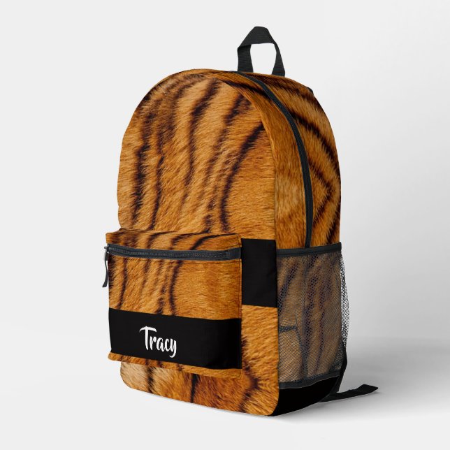 Individuelle Name-Tigerhaut Bedruckter Rucksack (Rückseitige Ecke Rechts)