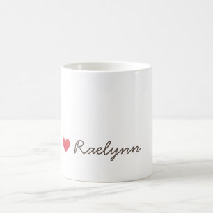Individuelle Name Tiny Red Heart Symbol Niedlich R Kaffeetasse