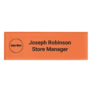 Individuelle Name Titel Logo Burnt Orange Namenschild