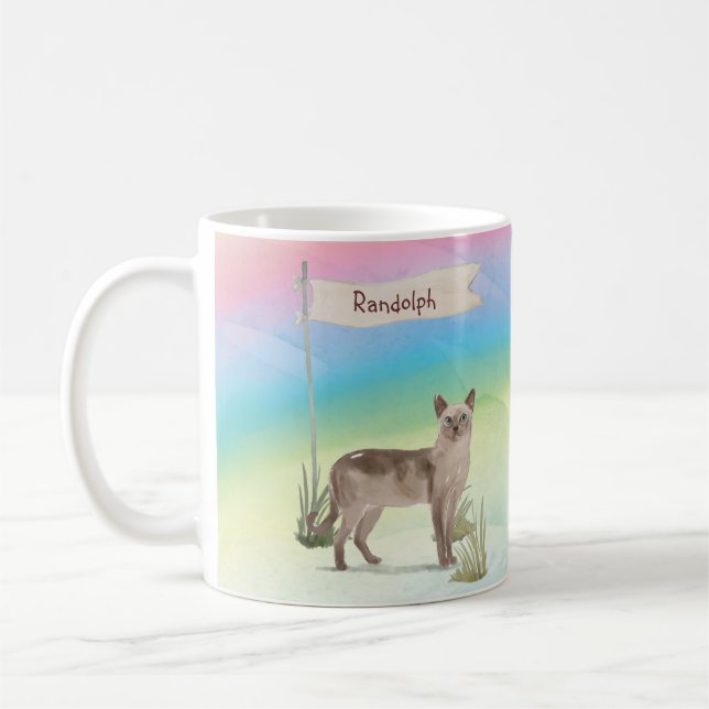 Individuelle Name Tonkinese Cat Pet Kaffeetasse (Links)