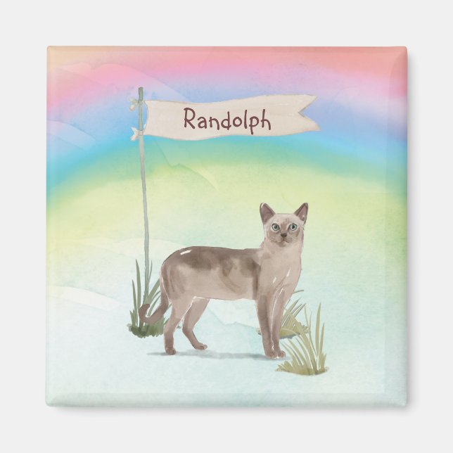 Individuelle Name Tonkinese Cat Pet Magnet (Vorne)