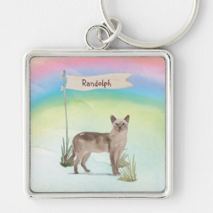 Individuelle Name Tonkinese Cat Pet Schlüsselanhänger