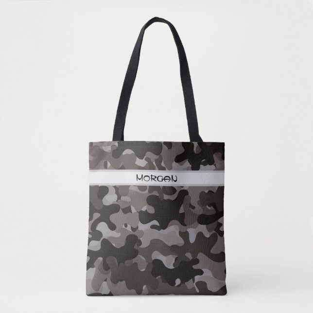 Individuelle Name Tote Tasche mit Camouflage Muste (Vorderseite)