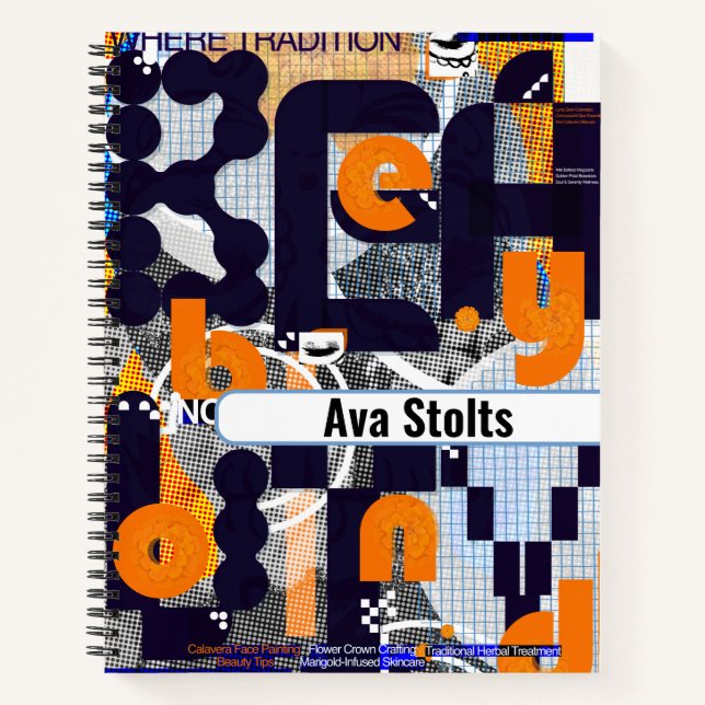 Individuelle Name Tradition trifft Radiance Notebo Notizbuch (Vorderseite)