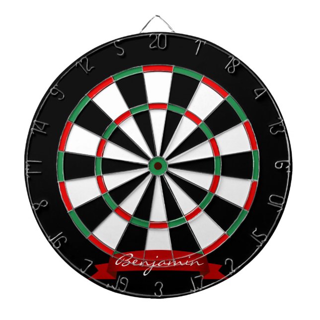 Individuelle Name Traditionelles Dartboard mit Dar Dartscheibe (vorne)