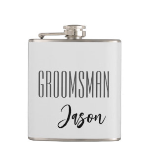 Individuelle Name Trauzeuge Flasche Flachmann