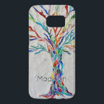 Individuelle Name Tree<br><div class="desc">Mit diesem einzigartigen Design hebt sich Ihr Handy ab. Dieses Samsung Galaxy Gehäuse ist mit einem Druck eines meiner Mosaike dekoriert. Ich machte das Mosaik, indem ich winzige Sets aus blassgrauem Glas in einen blassgrauen Hintergrund verwandelte. Passen Sie es an, indem Sie den Namen zu Ihrem eigenen oder dem eines...</div>