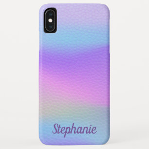 Individuelle Name Trendy Rainbow Leather Texture A Case-Mate iPhone Hülle