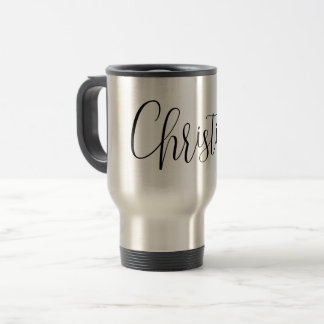 INDIVIDUELLE NAME - Trendy Script Personalisiert Reisebecher