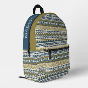 Individuelle Name Tribal Aztec Muster Bedruckter Rucksack