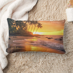 Individuelle Name Tropical Beach Sunset Lendenkissen