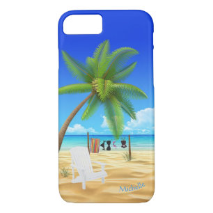Individuelle Name Tropical Beach Szene Case-Mate iPhone Hülle