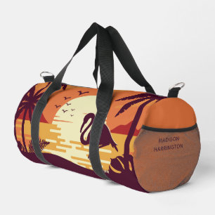 Individuelle Name Tropical Flamingo Duffle Bag