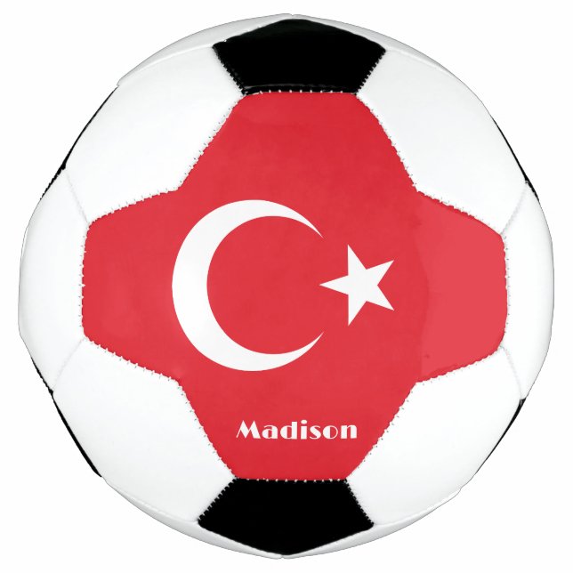 Individuelle Name Türkei-Flagge Fußball (Vorderseite)