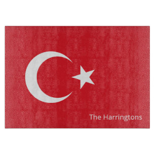 Individuelle Name Türkei-Flagge Schneidebrett