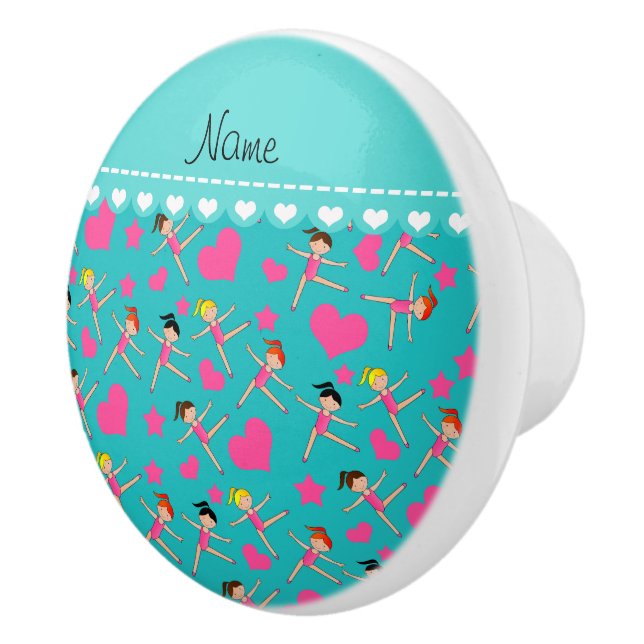 individuelle Name türkis Girl Gymnasien Herzenssta Keramikknauf (Rechts)