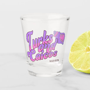 Individuelle Name Turks und Caicos Conch Schnapsglas