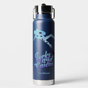 Individuelle Name Turks und Caicos Diving Trinkflasche