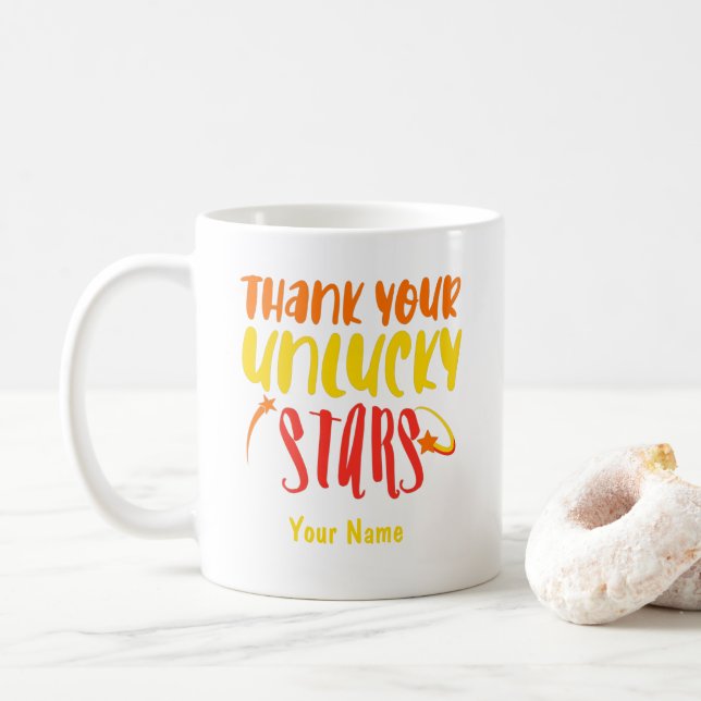 Individuelle Name Typografie Funny Sarcastic Kaffe Kaffeetasse (Mit Donut)