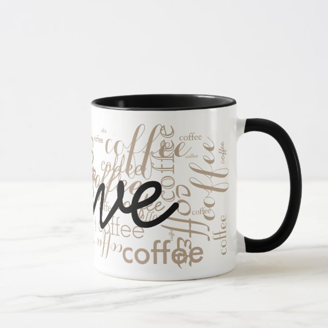 individuelle Name-Typografie Tasse (Rechts)