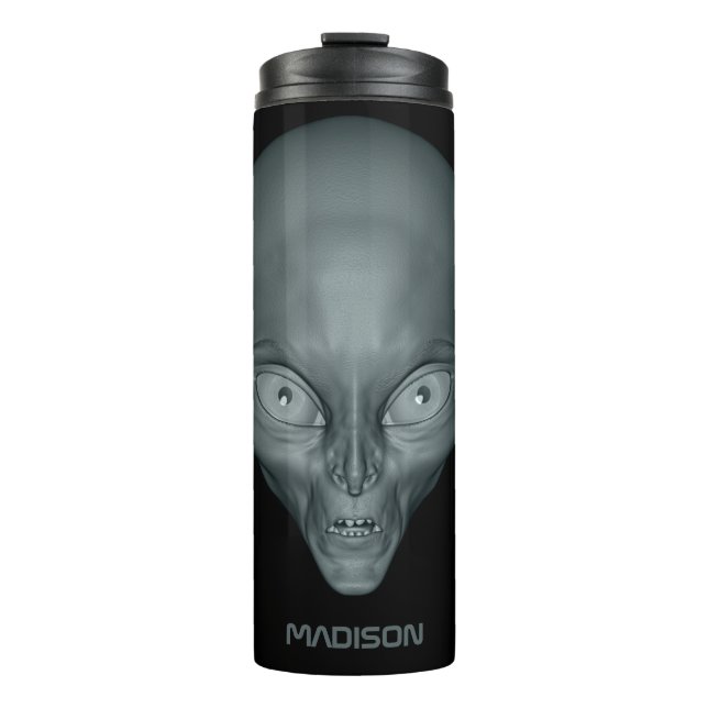 Individuelle Name UFO Alien tumbler Thermosbecher (Vorderseite)