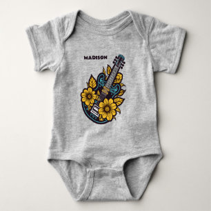 Individuelle Name Ukulele Baby Strampler