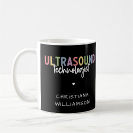 Individuelle Name Ultrasound Technologist Geschenk Kaffeetasse