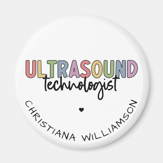 Individuelle Name Ultrasound Technologist Geschenk Magnet (Vorne)