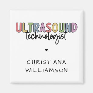Individuelle Name Ultrasound Technologist Geschenk Magnet