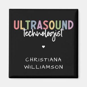 Individuelle Name Ultrasound Technologist Geschenk Magnet