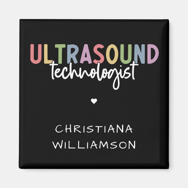 Individuelle Name Ultrasound Technologist Geschenk Magnet (Vorne)