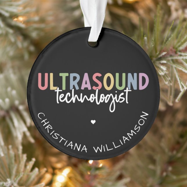 Individuelle Name Ultrasound Technologist Geschenk Ornament (Baum)