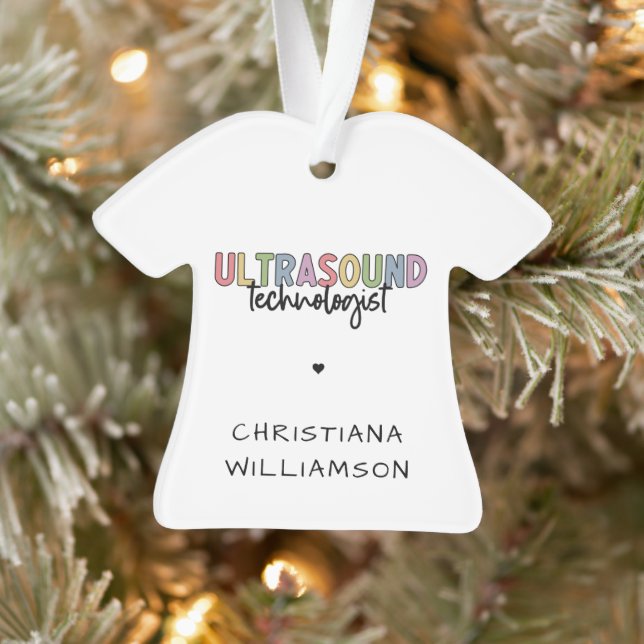 Individuelle Name Ultrasound Technologist Geschenk Ornament (Baum)