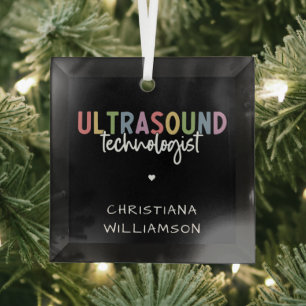 Individuelle Name Ultrasound Technologist Geschenk Ornament Aus Glas