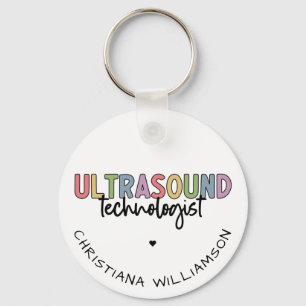 Individuelle Name Ultrasound Technologist Geschenk Schlüsselanhänger