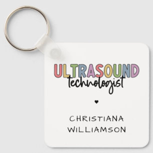 Individuelle Name Ultrasound Technologist Geschenk Schlüsselanhänger