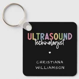 Individuelle Name Ultrasound Technologist Geschenk Schlüsselanhänger