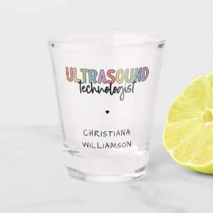 Individuelle Name Ultrasound Technologist Geschenk Schnapsglas