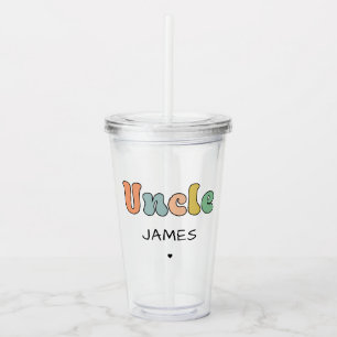 Individuelle Name Uncle Retro-Geschenk   PERSONALI Acryltrinkbecher